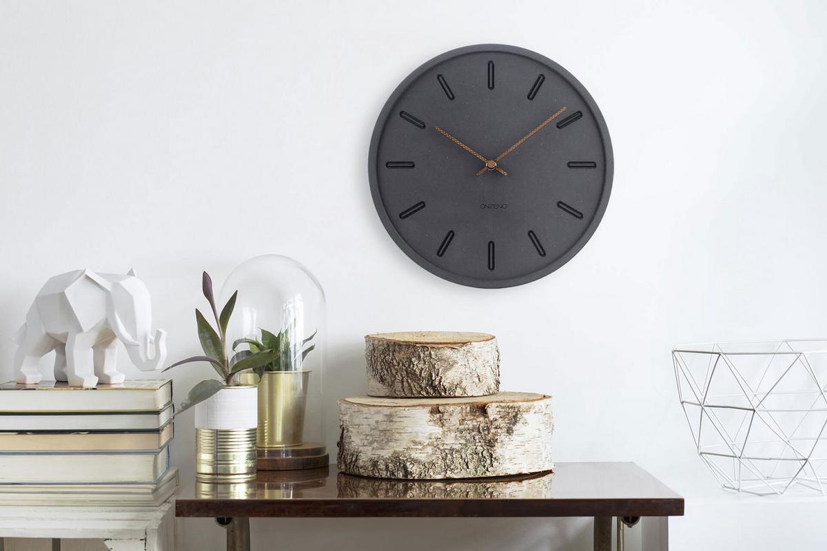WANDUHR Design Schwarz 29/29 cm - Schwarz, Holzwerkstoff (29/29/1cm) - ONZENO