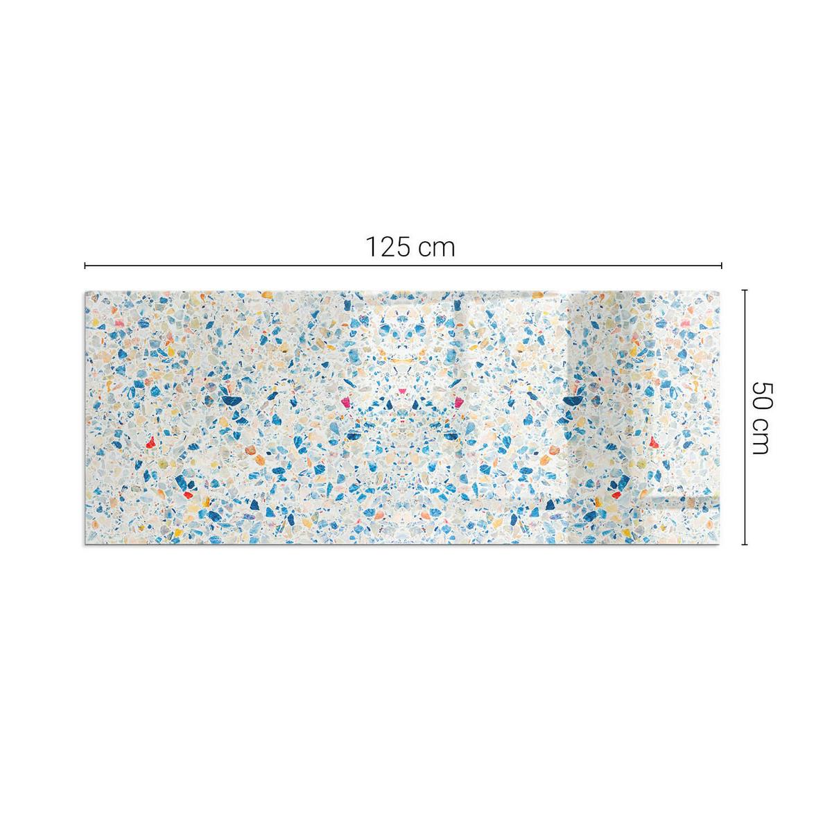 GLASPLATTE für Kamin 125x50 cm - Weiß, Glas (125/50/0.4cm) - TULUP
