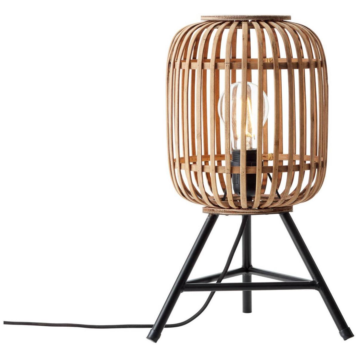 TISCHLEUCHTE Woodrow 93775/20 - Hellbraun, Metall (26/26/41cm) - Brilliant