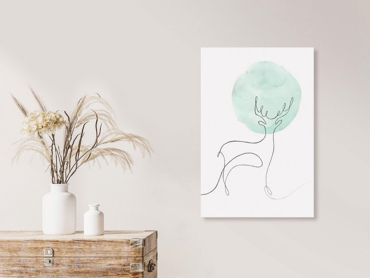 KUNSTDRUCK Grau 40/60 cm - Schwarz/Grau, Textil (40/60cm) - KUNSTLOFT