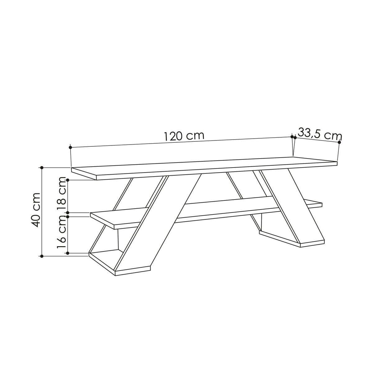 TV-MÖBEL 3 Regale L120 cm - Farfalla - Grün, Holzwerkstoff (33.5/40/12.2cm) - Calicosy