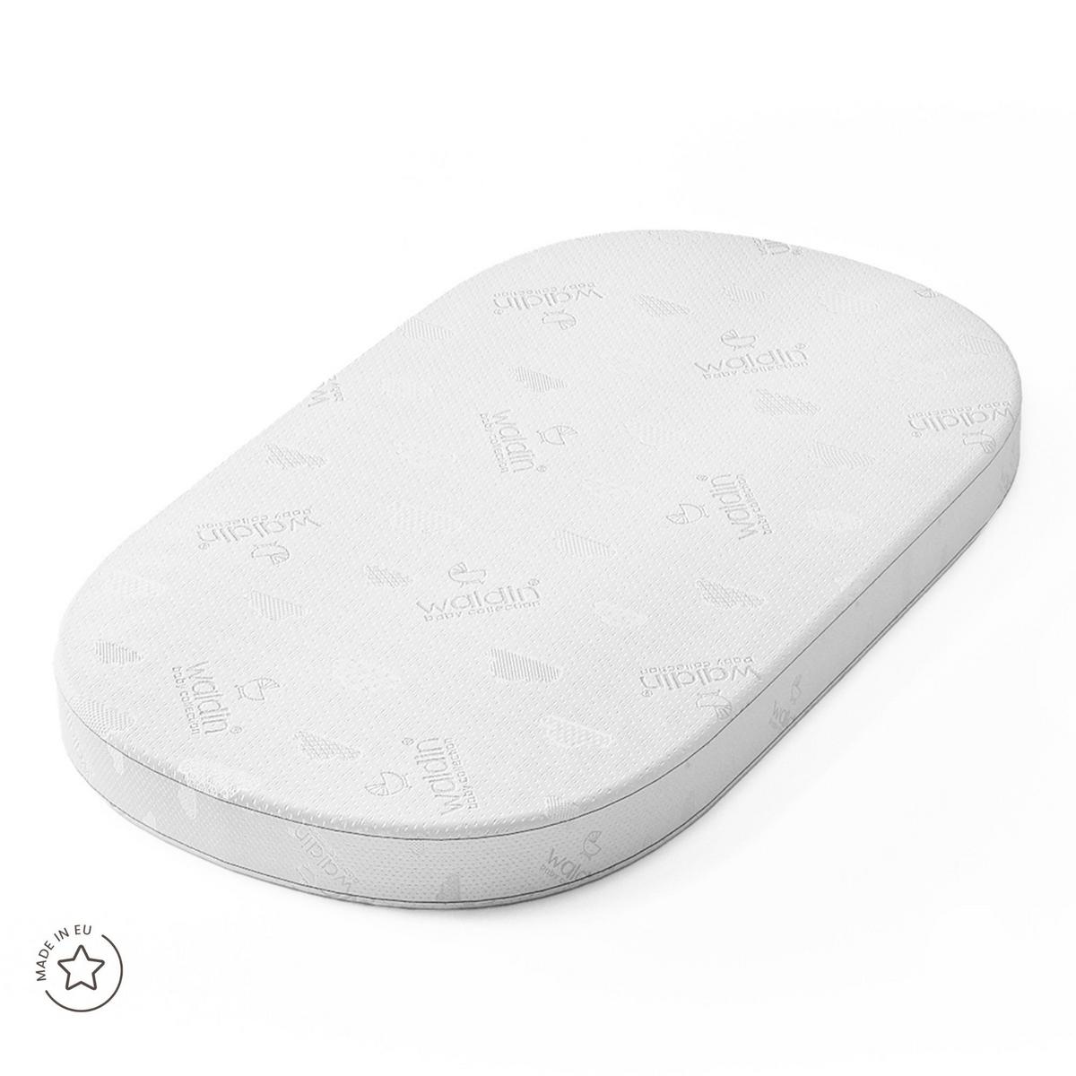BABY Kokosmatratze 7in1 oval - Weiß, Naturmaterialien/Textil (73/125cm) - waldin