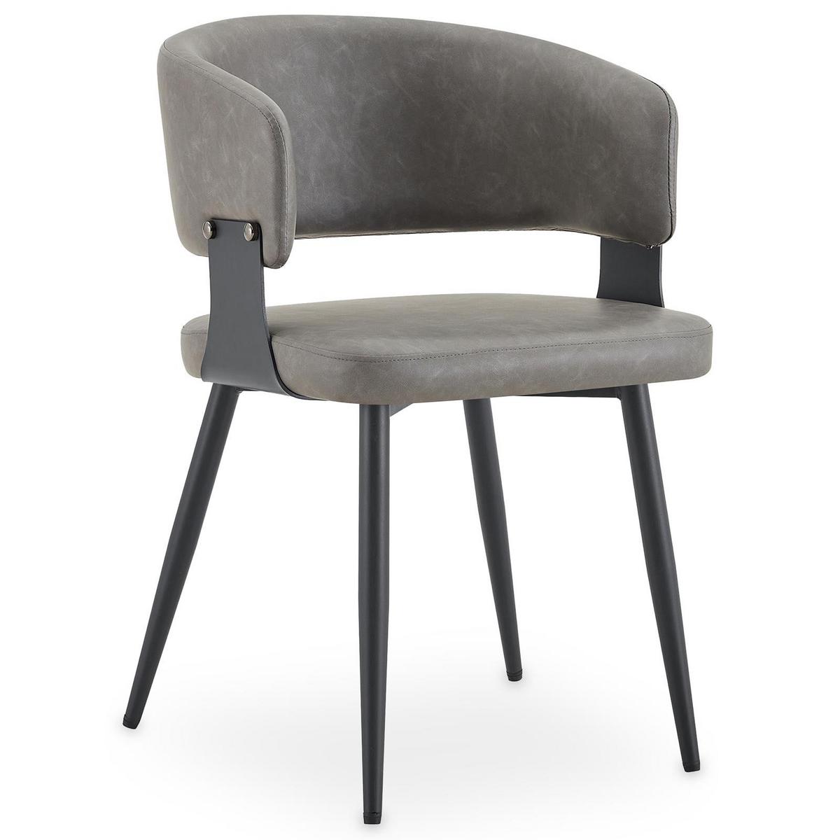 ESSZIMMERSTÜHLE PAVIA 2er-Set grau - Grau, Textil (54/80/59cm) - IDIMEX