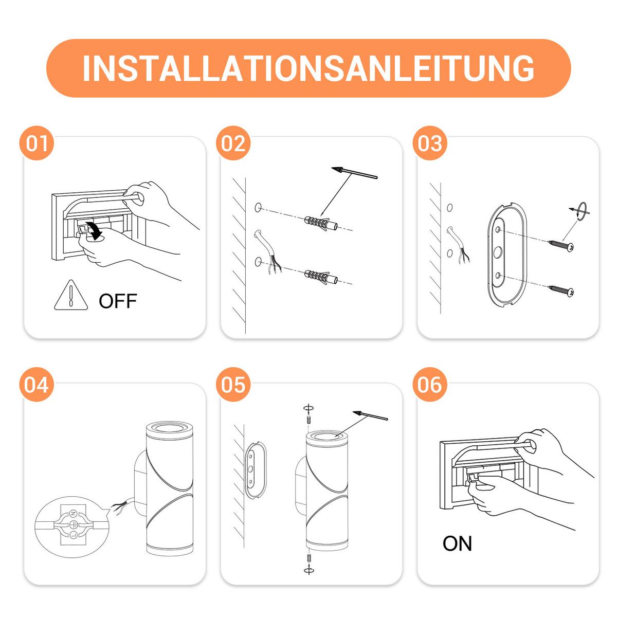 LED WANDLEUCHTE Hrisal 8/6.5/18 cm - Schwarz, Metall (8/6.5/18cm) - ZMH