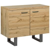 SCHRANK Hellbraun Timber - Braun, Holzwerkstoff (94/79/42cm) - Beliani