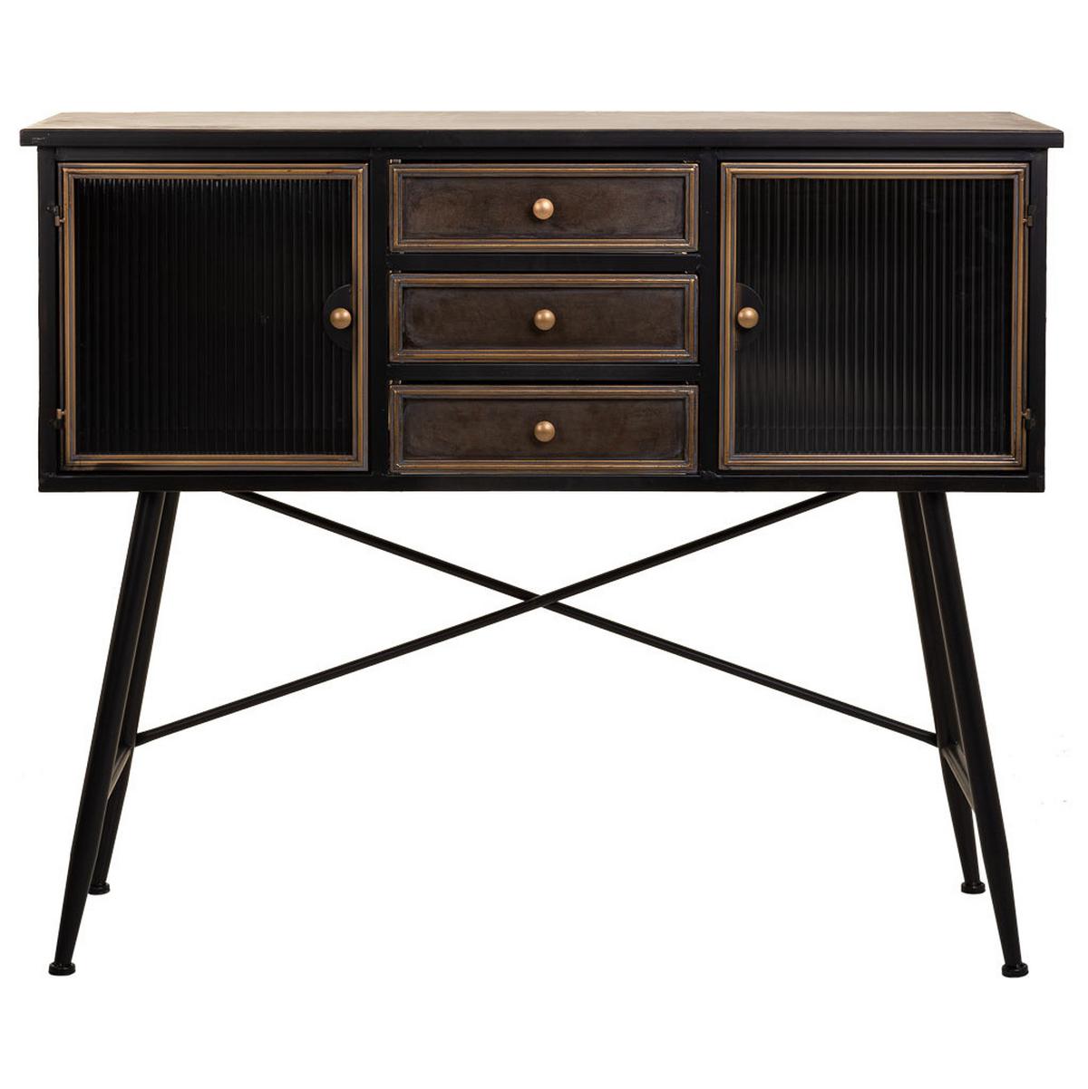 ANRICHTE 122x42x100 cm - Braun, Metall (122/100/42cm) - Wanderlust