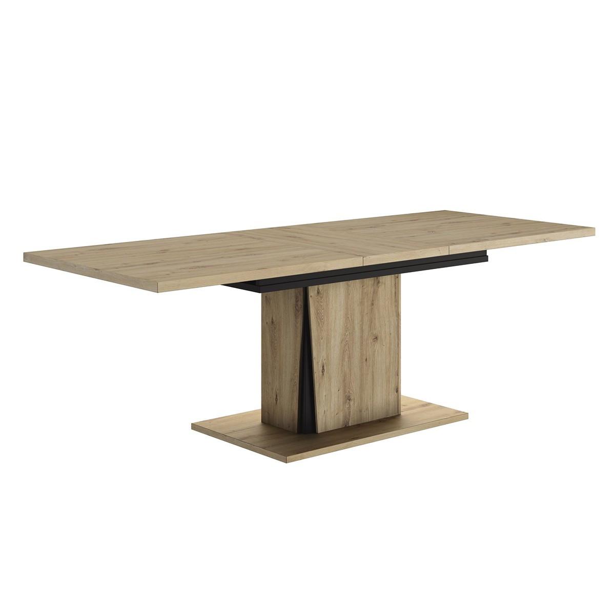 ESSTISCH Extensible Crack 180/225 cm - Französische Herstellung - Eichefarben, Holzwerkstoff (106/90/78cm) - Calicosy