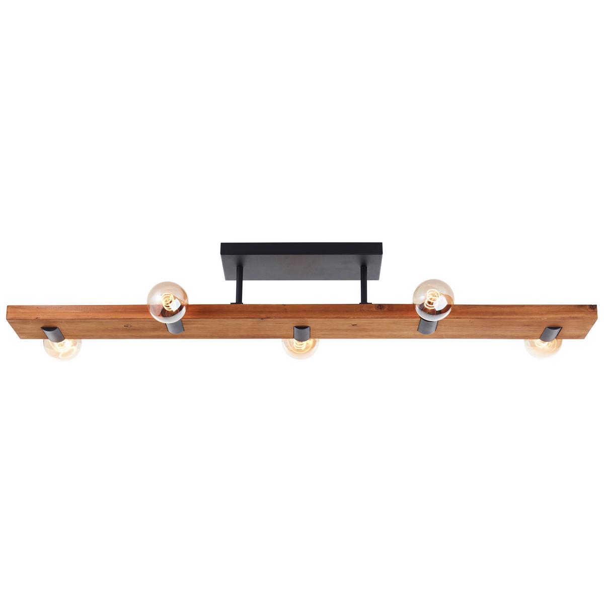 DECKENLEUCHTE Mertes 80115/76 - Braun, Holz (12.5/115/15.7cm) - Brilliant
