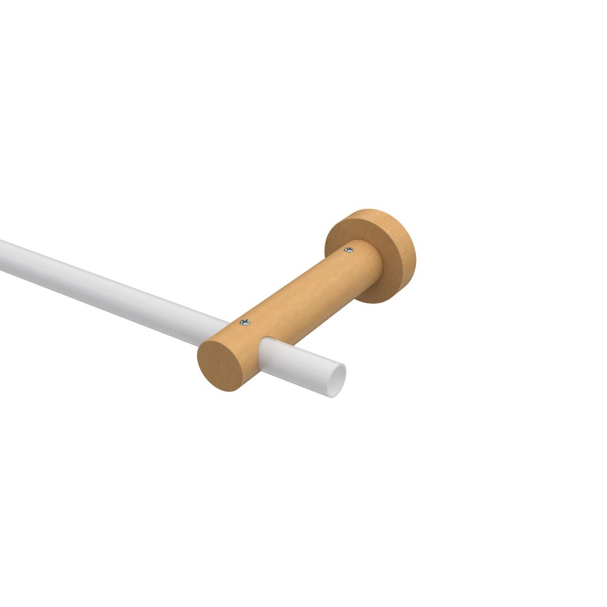 TRÄGER FÜR GARDINENSTANGEN 16 mm Ø, Adrian 1-läufig, Buche - Buchefarben, Holz (14.1/5.3/5.3cm) - INTERDECO
