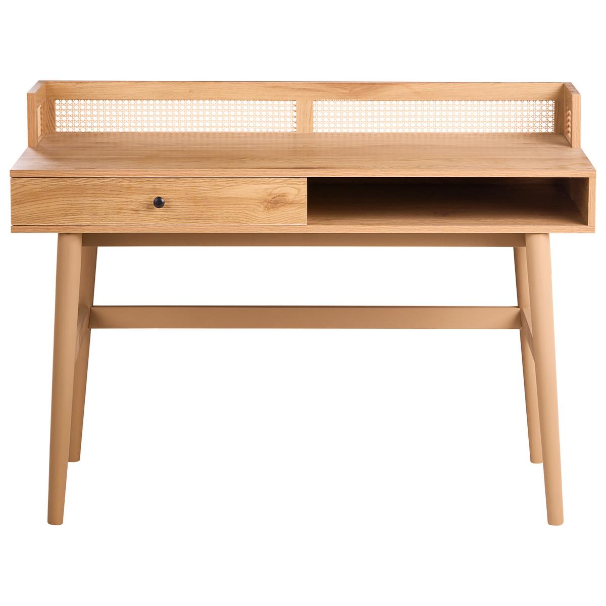 SCHREIBTISCH Hellbraun 120/60 cm Noven - Hellbraun, Holzwerkstoff (60/120/87cm) - Beliani