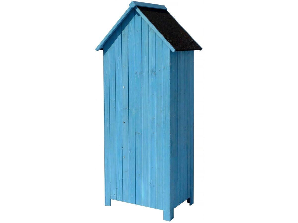 GARTENSCHRANK - GARTENTRUHE cabanon Blau - Blau, Holz (54/179/77cm) - Habitat Garten