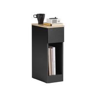 NACHTTISCH Schmal, Schwarz, 20x60x35cm - Schwarz, Holzwerkstoff (20/60/35cm) - SoBuy