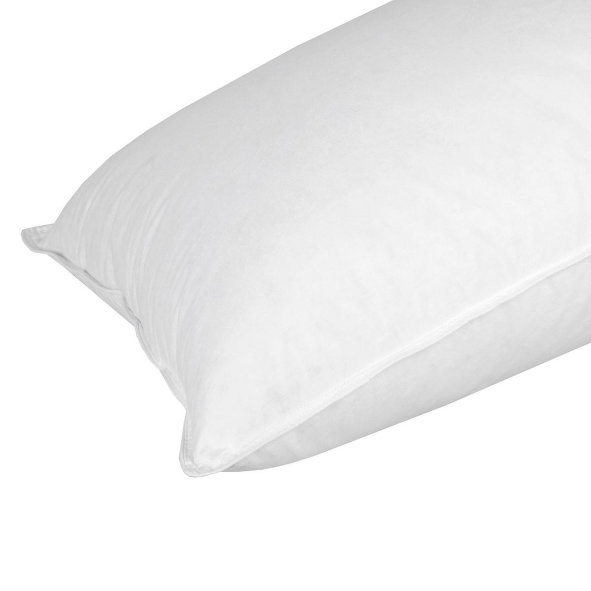 DAUNENKISSEN Kopfkissen Entendaunen 48/74 cm - Weiß, Textil (48/74cm) - Homescapes