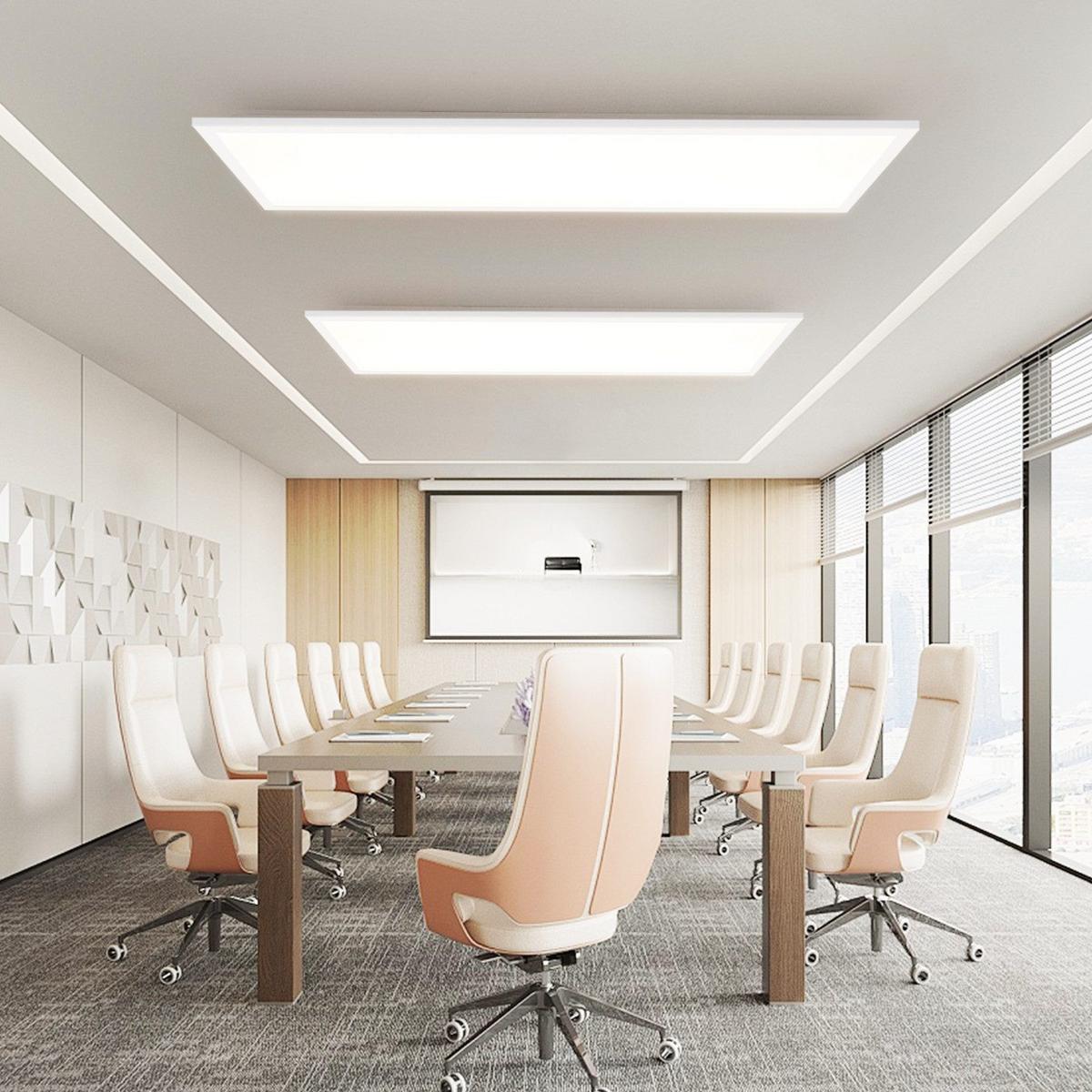 LED-DECKENLEUCHTE Macpherson 100/25/5cm - Weiß, Metall (25/100/5cm) - Nettlife