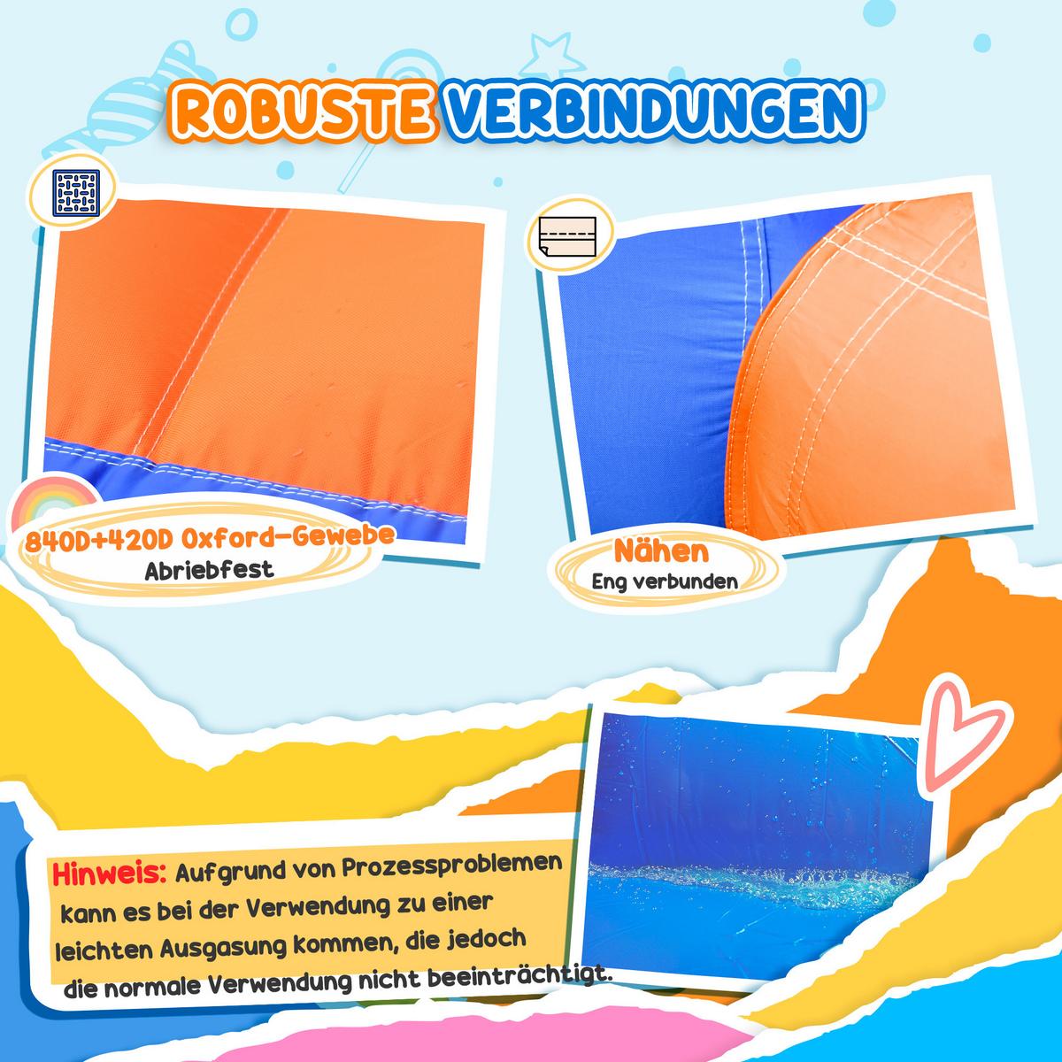 HÜPFBURG - Multicolor, Kunststoff (250/350cm) - Outsunny