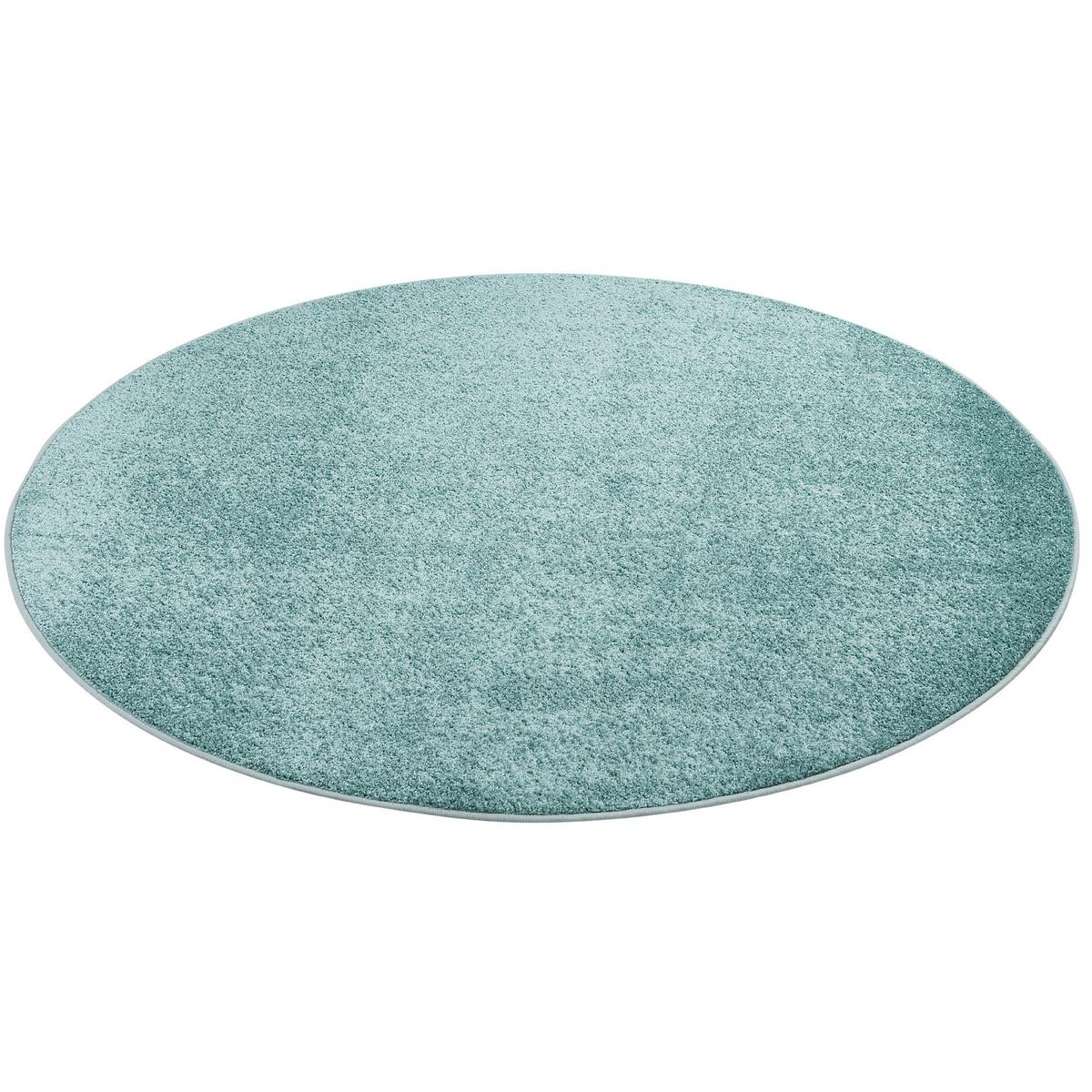 HOCHFLOR VELOURS TEPPICH LUNA RUND - Mintgrün, Textil (200/200cm) - Snapstyle