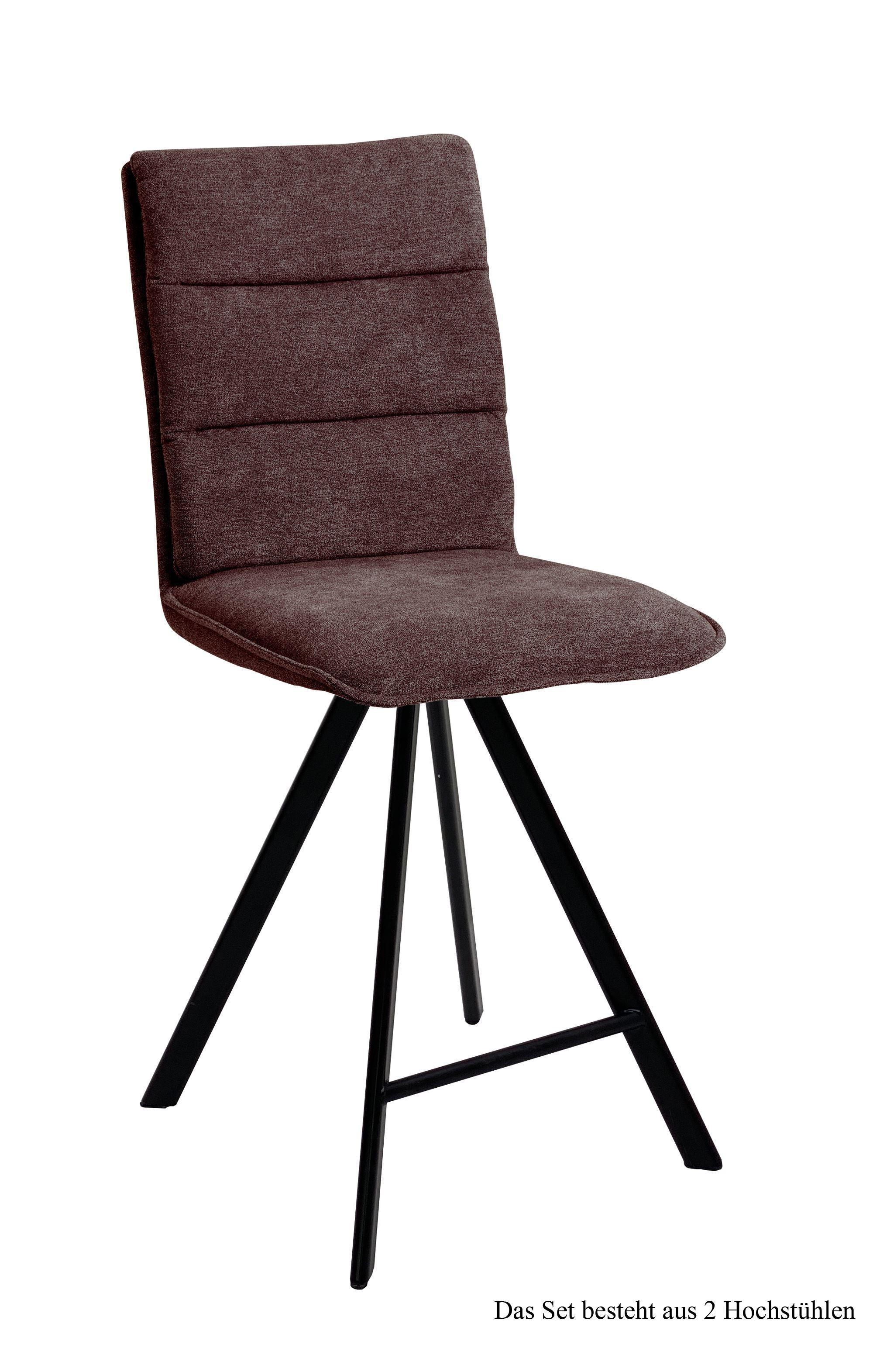 THEKENSTUHL drehbar (2er-Set) Devonne 47x109x60 Schwarz/Braun - Schwarz/Braun, Kunststoff (60/109/47cm) - 58aufmkessel