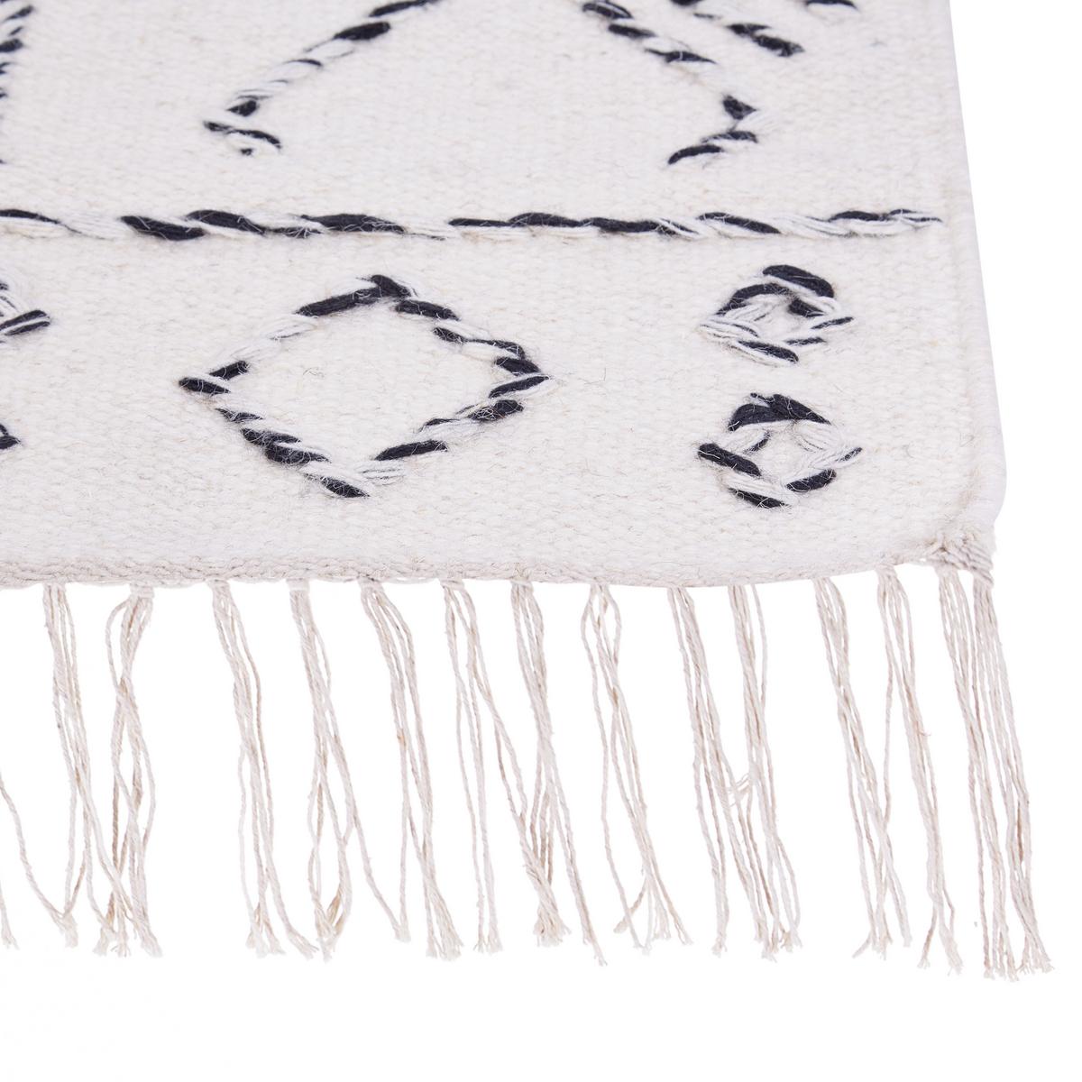 KURZFLOR-TEPPICH Alkent 200/140 cm - Weiß, Textil (140/200cm) - Beliani