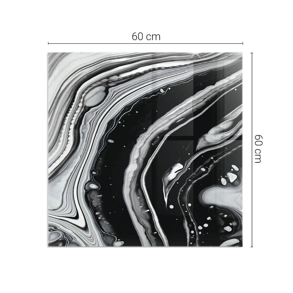 GLASPLATTE für Kamin 60x60 cm - Multicolor, Glas (60/60/0.4cm) - TULUP