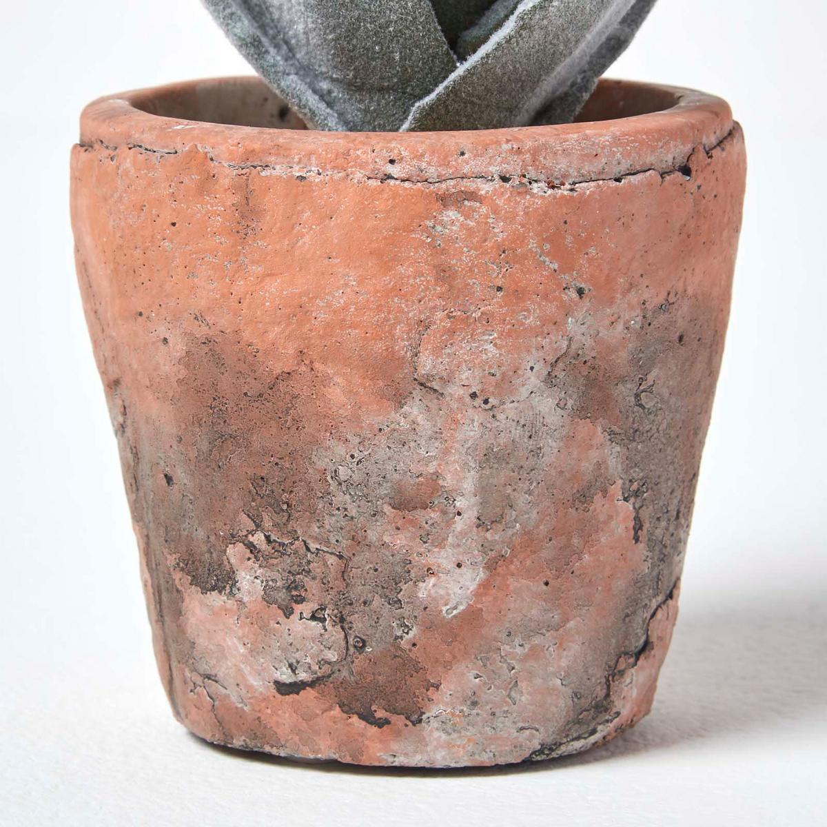 KUNSTPFLANZE Aloe vera im Terrakotta-Topf, 21 cm - Grün, Kunststoff (21cm) - Homescapes