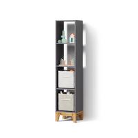 KINDERREGAL Mailo Grau/Artisan 35.2 x 159.5 cm - Eiche Artisan/Grau, Holzwerkstoff (35.2/159.5/30cm) - Livinity®