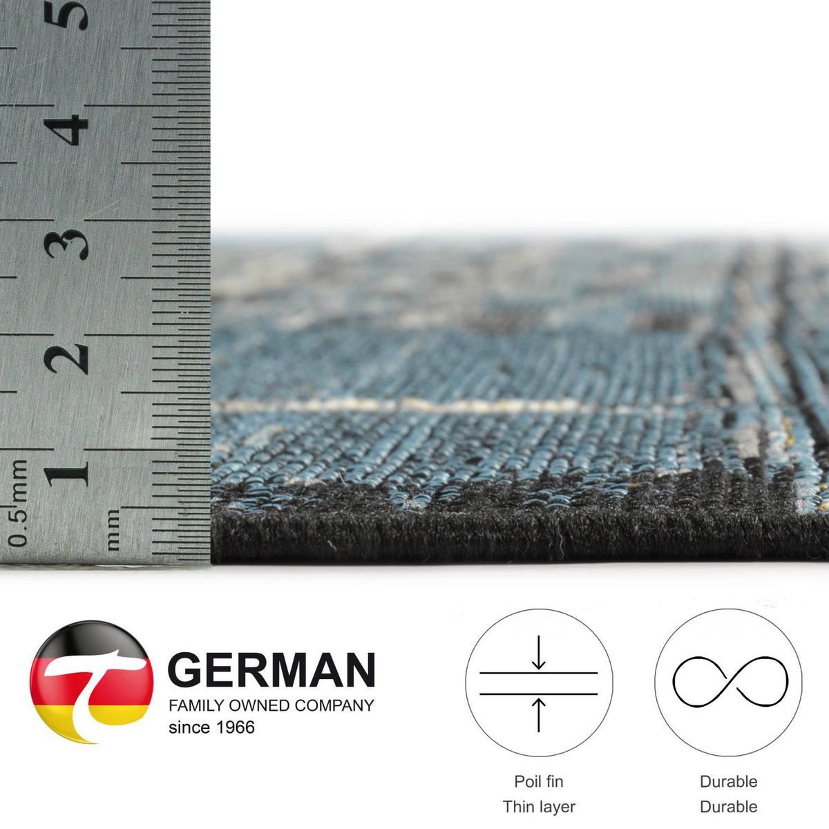 OUTDOORTEPPICH Aurora 200x285 cm - Blau, Textil (200/285cm) - Gino Falcone