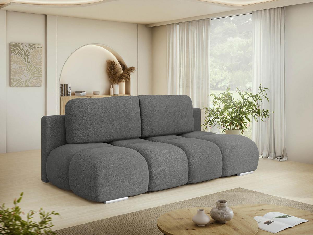 SCHLAFSOFA Honey Mini - Greige/Schwarz, Holz/Kunststoff (195/104/90cm) - MIRJAN24
