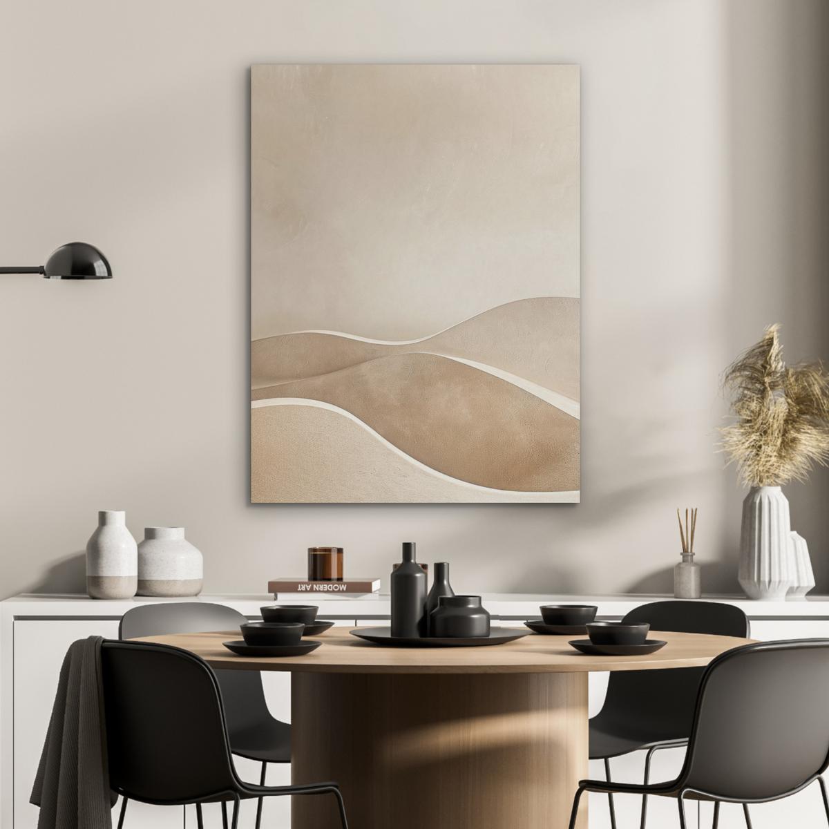 AKUSTIKBILD Beige - Natur - Abstrakt - Modern Wandbilder 60x80 cm - Beige, Kunststoff (60/80/0.9cm) - MuchoWow