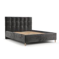 POLSTERBETT Cora 160/200 cm Anthrazit im Lotta Stoff - Anthrazit/Naturfarben, Holz/Holzwerkstoff (160/200cm) - AltaBeds