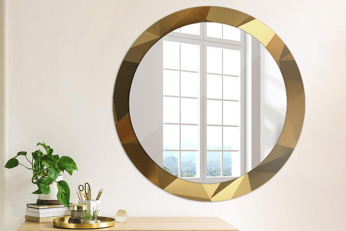 SPIEGEL Ø80 cm Rund mit Aufdruck - Braun, Glas (80/80/0.4cm) - TULUP