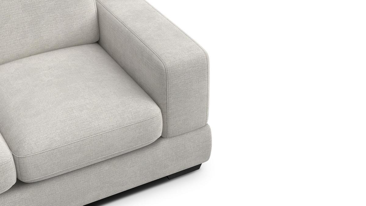SOFA OTTO 2-Sitzer, creme - Creme/Schwarz, Holz/Textil (171/89/98cm) - Wozimo