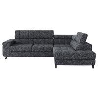 ECKSOFA Nord, Seite: Rechts - Dunkelgrau/Schwarz, Holz/Textil (264/203cm) - MIRJAN24