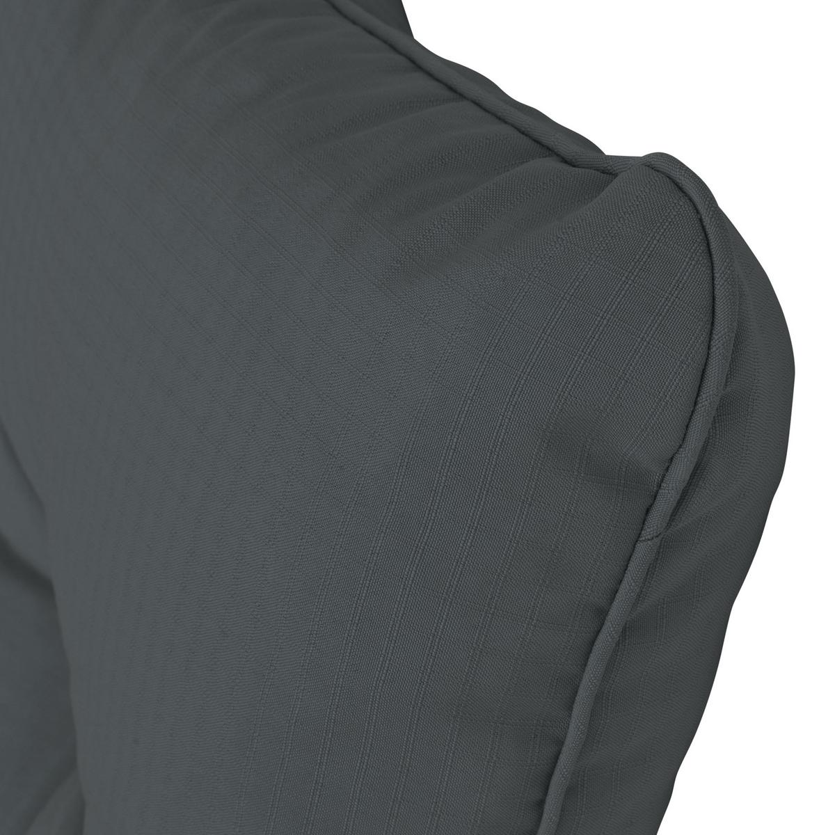LOUNGEKISSEN Xluna Rücken 50/40/12 cm Graphitgrau - Grau, Textil (50/40/12cm) - Beautissu 