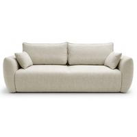 3-SITZER SCHLAFSOFA Zordo Chenille Hellbeige - Ecru/Schwarz, Kunststoff/Textil (238/91/102cm) - Selsey