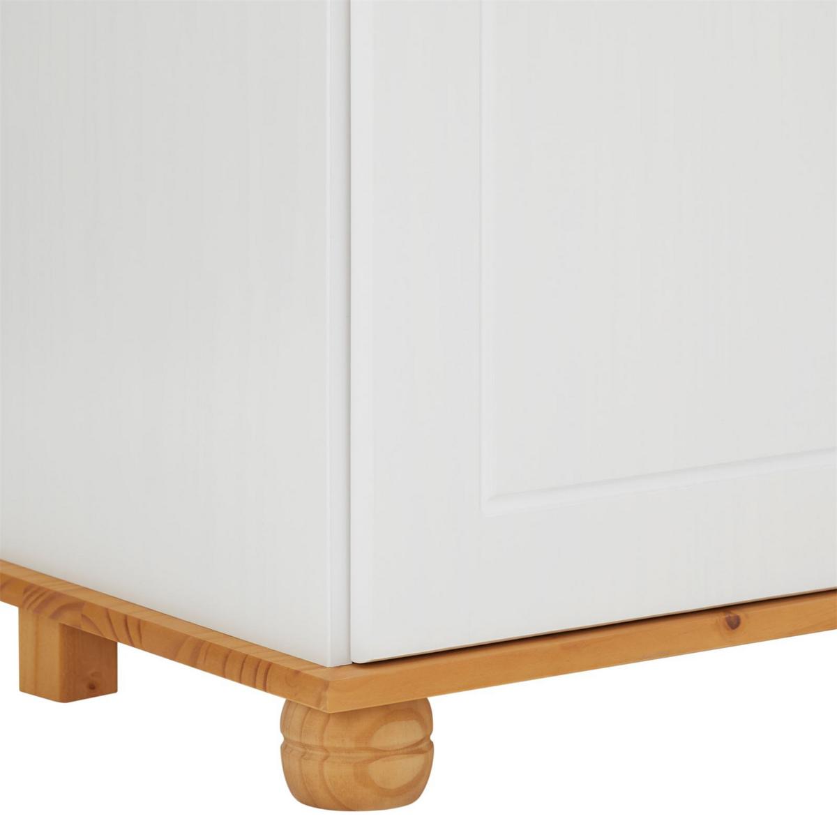 APOTHEKERKOMMODE COLMAR weiß/braun - Weiß/Braun, Holz (91/79/39cm) - IDIMEX