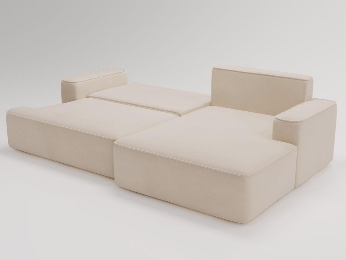 ECKSOFA California Beige Rechts - Beige, Holz/Textil (270/165cm) - Graingold