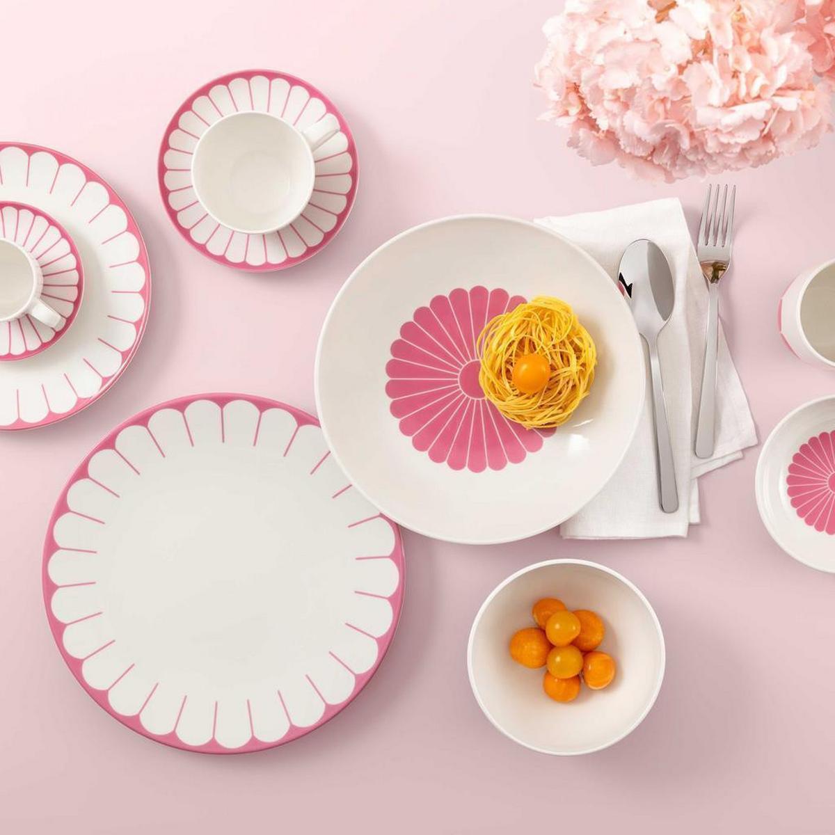 KAFFEEUNTERTASSEN Fleur Couleur Cassis ø 14,8 cm 6er Set - Pink, Keramik (14.8cm) - Villeroy & Boch