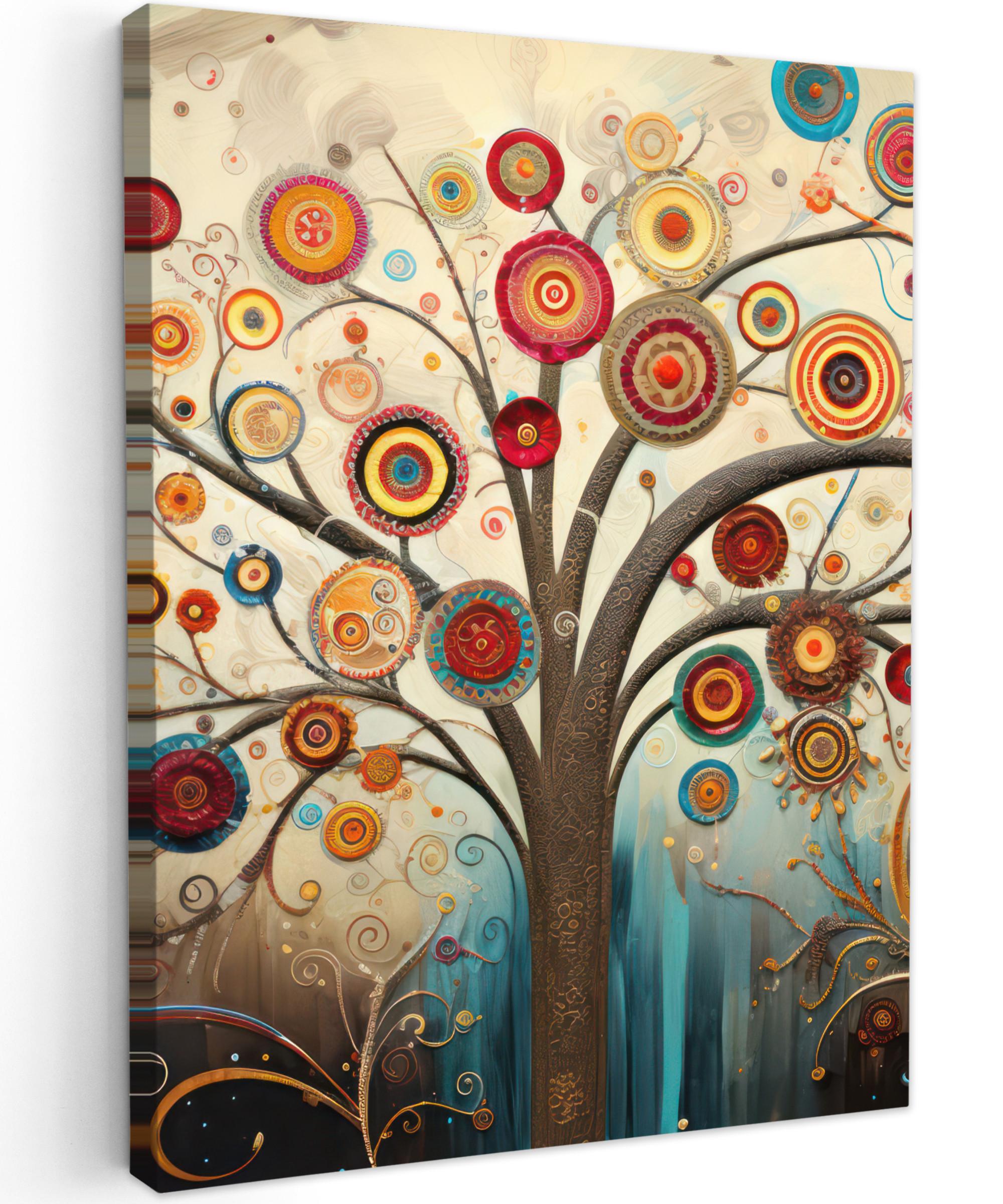 LEINWANDBILD Baum - Baum des Lebens - Farbe Room Decor 30x40 cm - Braun, Textil (30/40cm) - MuchoWow