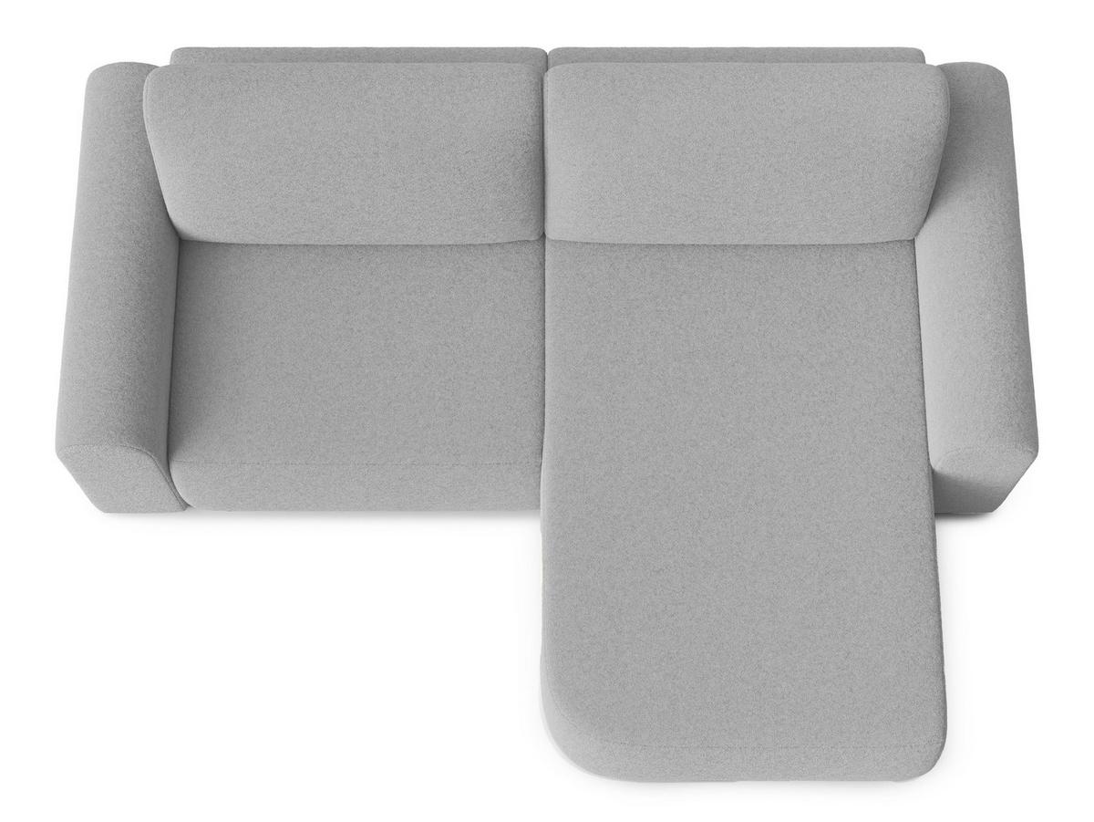 ECKSOFA L Form Otterton Hellgrau 250/180/95 cm Rechts mit Schlaffunktion - Hellgrau/Schwarz, Kunststoff/Textil (250/180cm) - AX Living