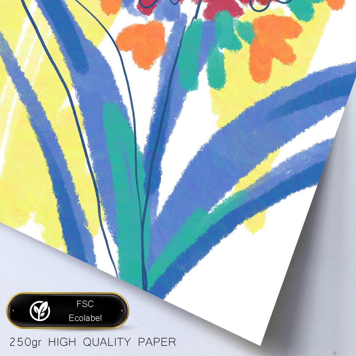 POSTER Set Mit 6 Venenflora In Blume Zusammenfassung Ästhetische Dekorative Gemälde Für Ihr Wohnzimmer, Schlafzimmer, Zuhause A3 & A4 Schwarzer Rahmen - Schwarz, Papier (29/3cm) - Nacnic