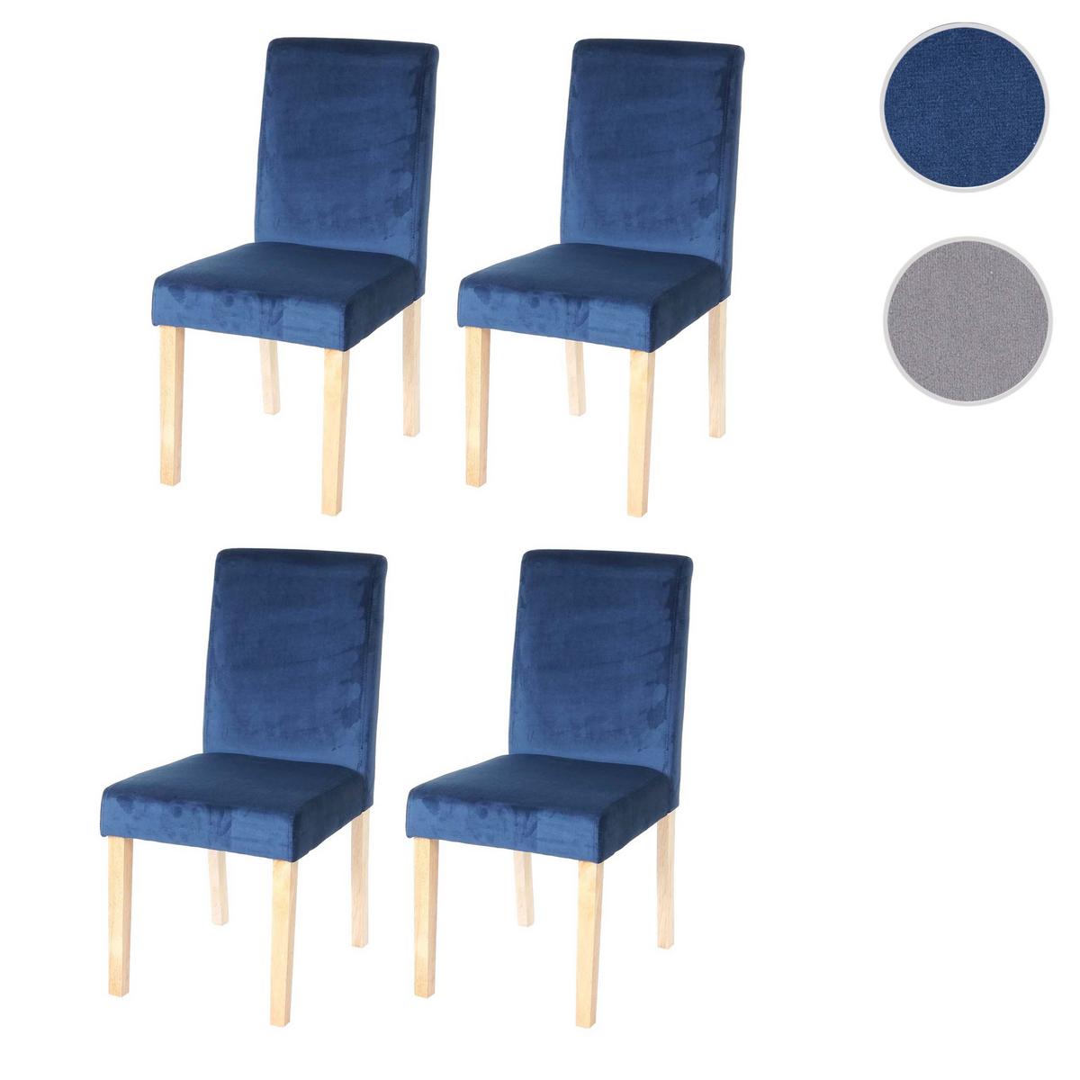 ESSZIMMERSTUHL Petrol 4er-Set - Petrol, Textil (43/90/56cm) - MCW