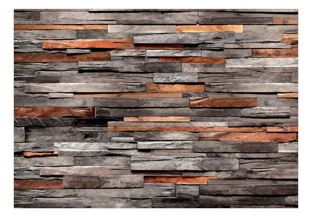 SELBSTKLEBENDE FOTOTAPETE 245/175 cm - Braun/Grau, Kunststoff/Textil (245/1cm) - KUNSTLOFT