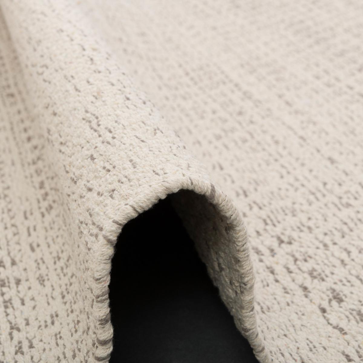 BAUMWOLLE NATUR KELIM TEPPICH SANDY MELIERT - Grau, Textil (70/140cm) - Pergamon