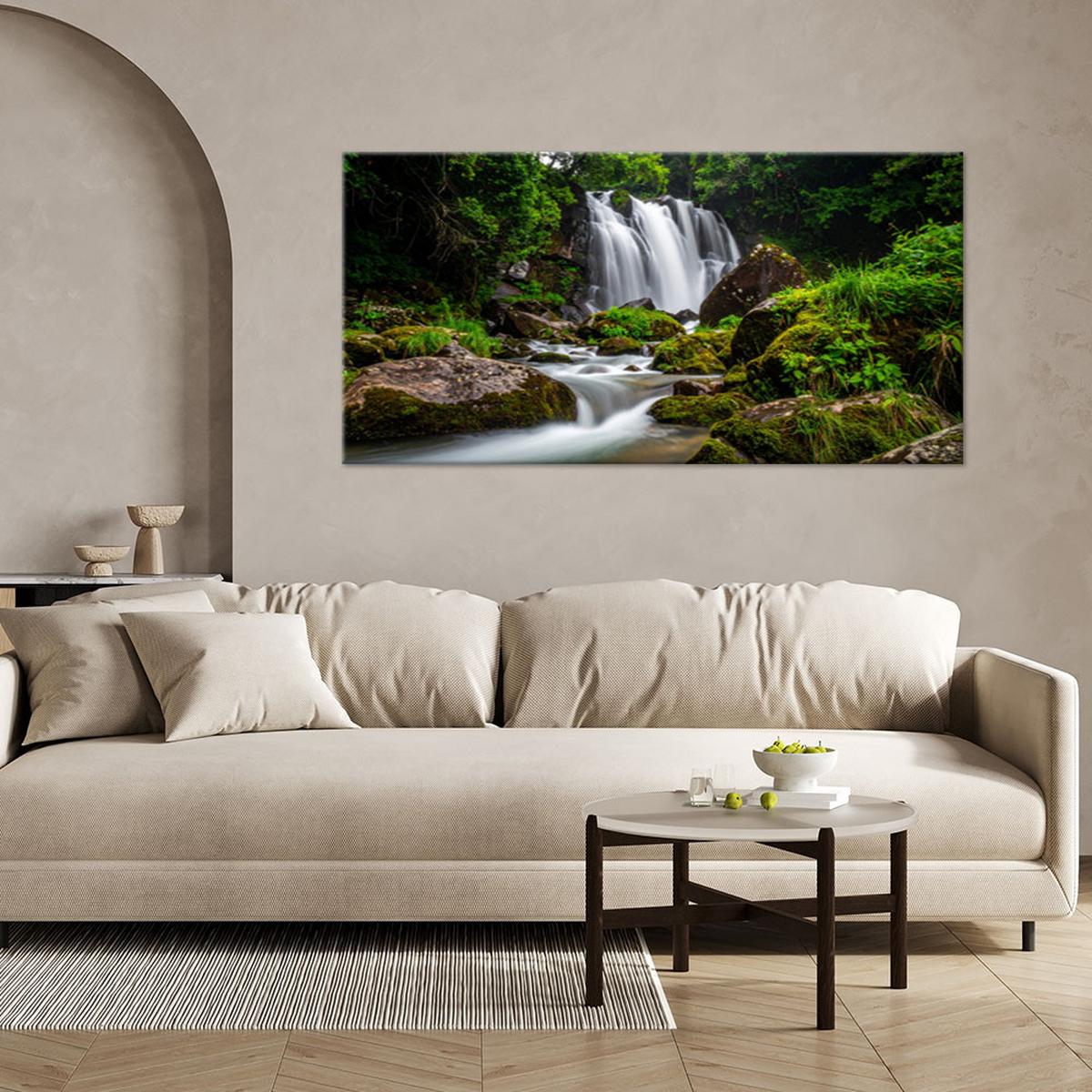 LEINWANDBILD Landschaften 80x40cm - Grün, Textil (80/40cm) - Feeby