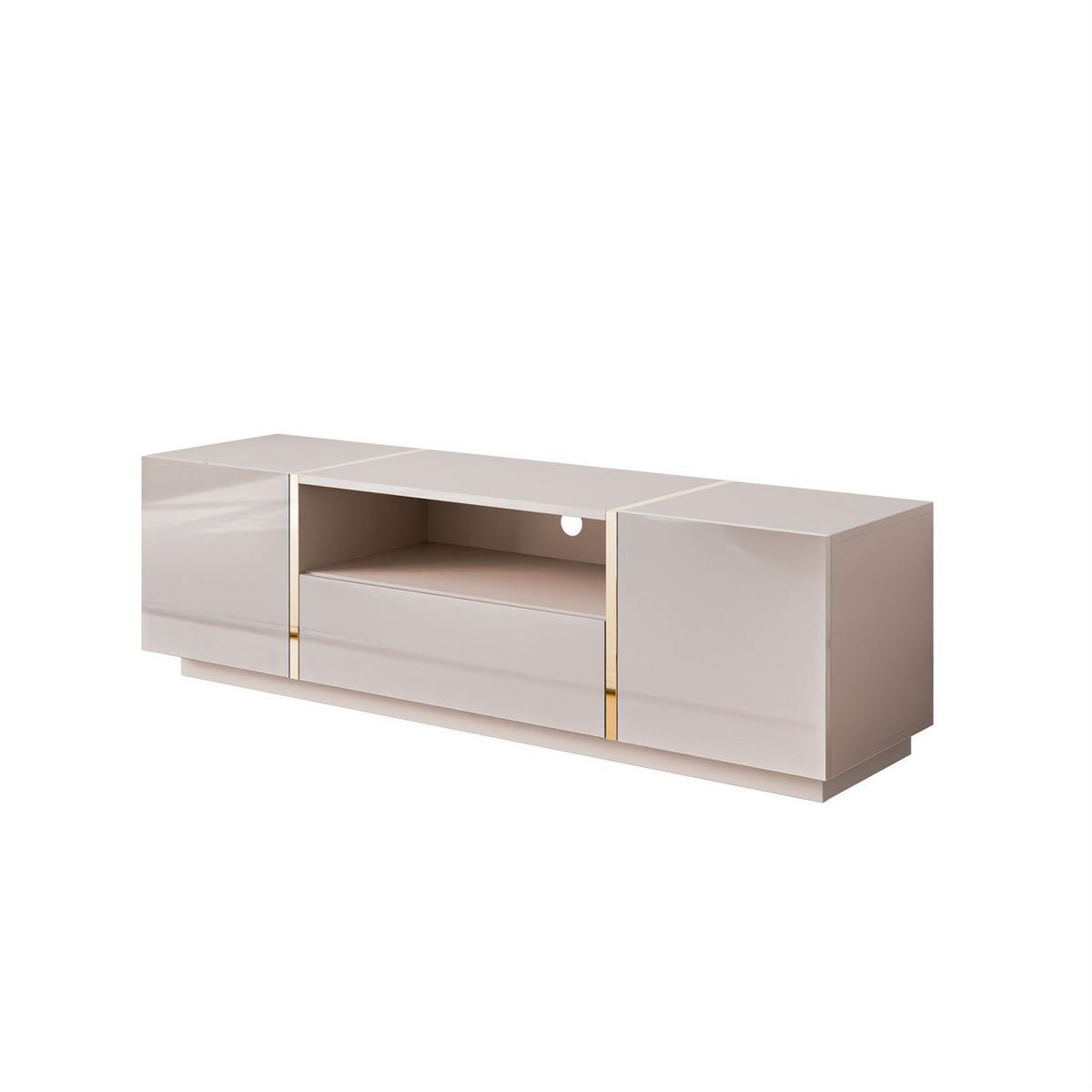 TV ELEMENT ONYX Kaschmir Hochglanz - Kaschmir, Holzwerkstoff (158/46/41.3cm) - Lookway