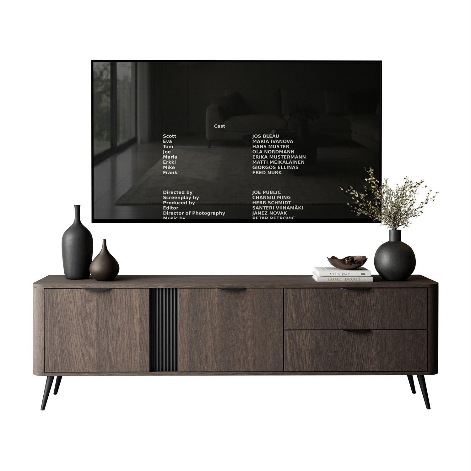TV-SCHRANK TWILIGHT 2D2D mit Schubladen - Eichefarben, Holzwerkstoff (195/61/38cm) - Lookway