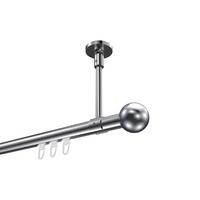 GARDINENSTANGE INNENLAUF Sonette Luino 180 cm, 1-läufig, 20 mm Ø Chrom - Chromfarben, Metall (180cm) - INTERDECO