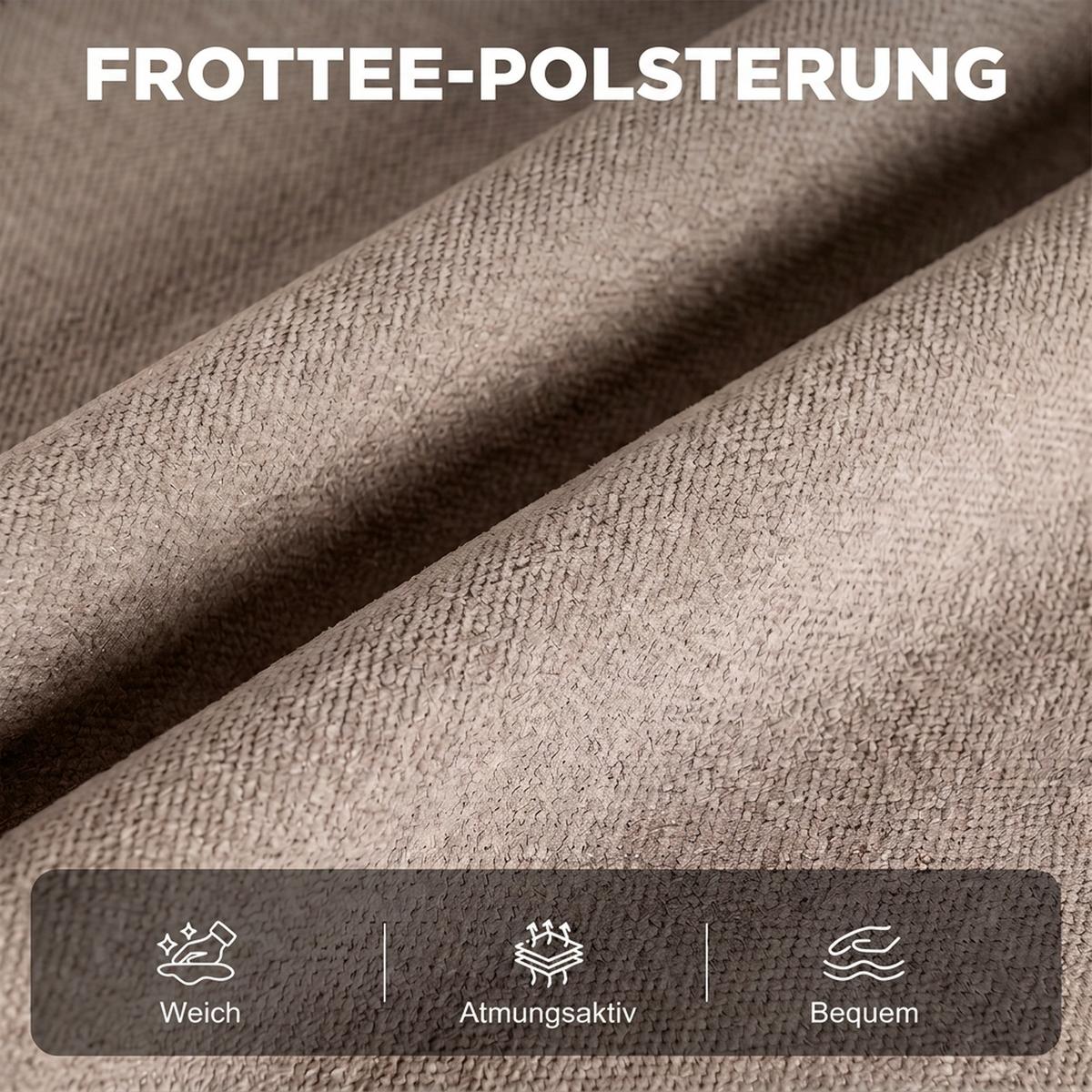 RELAXSESSEL Polyester Braun - Braun, Kunststoff/Textil (74/103/89cm) - HOMCOM