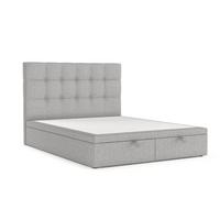 POLSTERBETT Guam mit Stauraum 200/200 cm Grau im Megan Stoff - Schwarz/Grau, Holz/Holzwerkstoff (200/200cm) - AltaBeds