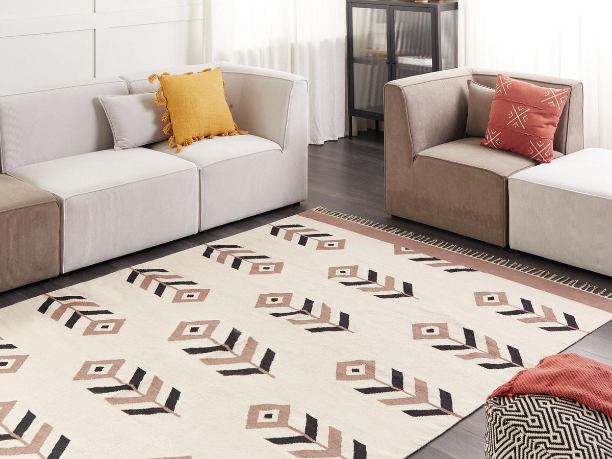 KELIM-TEPPICH Niavan 300/200 cm - Beige, Textil (200/300cm) - Beliani
